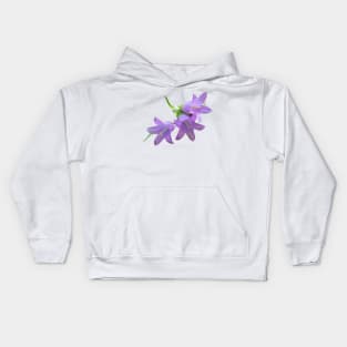 Purple Grey Nettle Leaved Bellflower Kids Hoodie